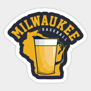 Milwaukee Brewers Baseball State Sticker